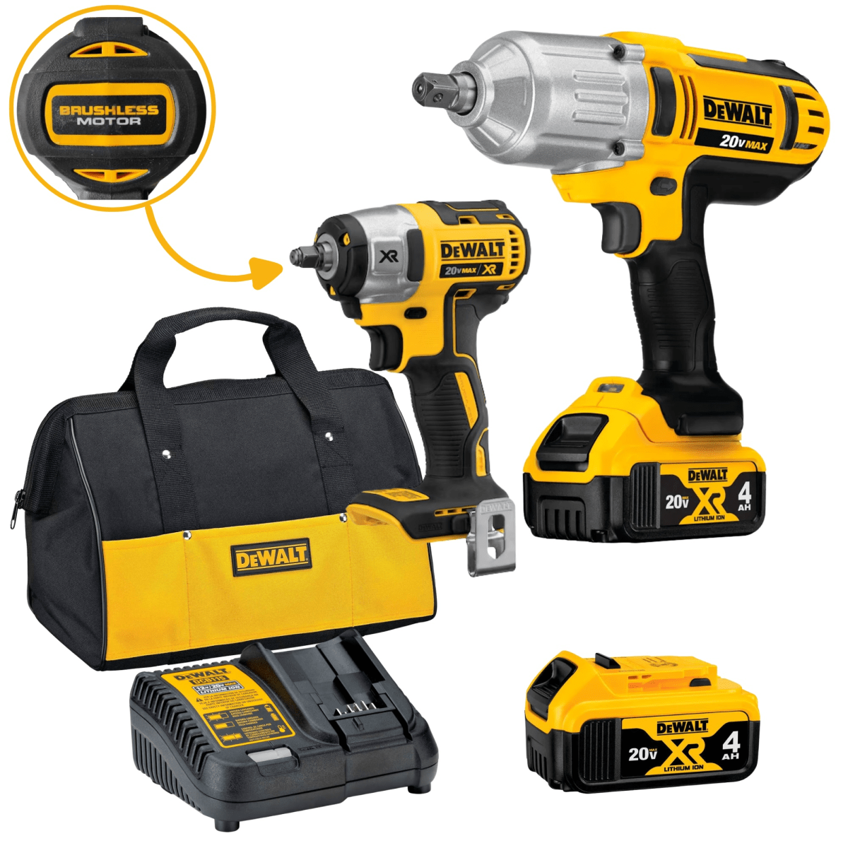 COMBO Llaves de Impacto 20V 540Nm y 204Nm XR Brushless DEWALT1