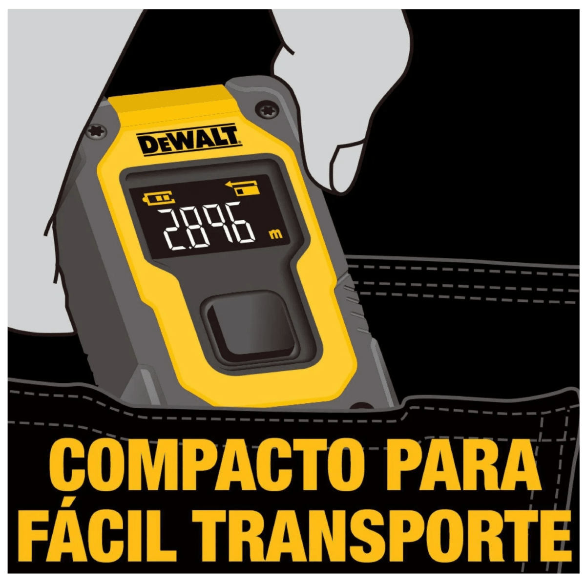 Medidor de Distancia Laser 16 Metros  ATOMIC DW055PL Dewalt2