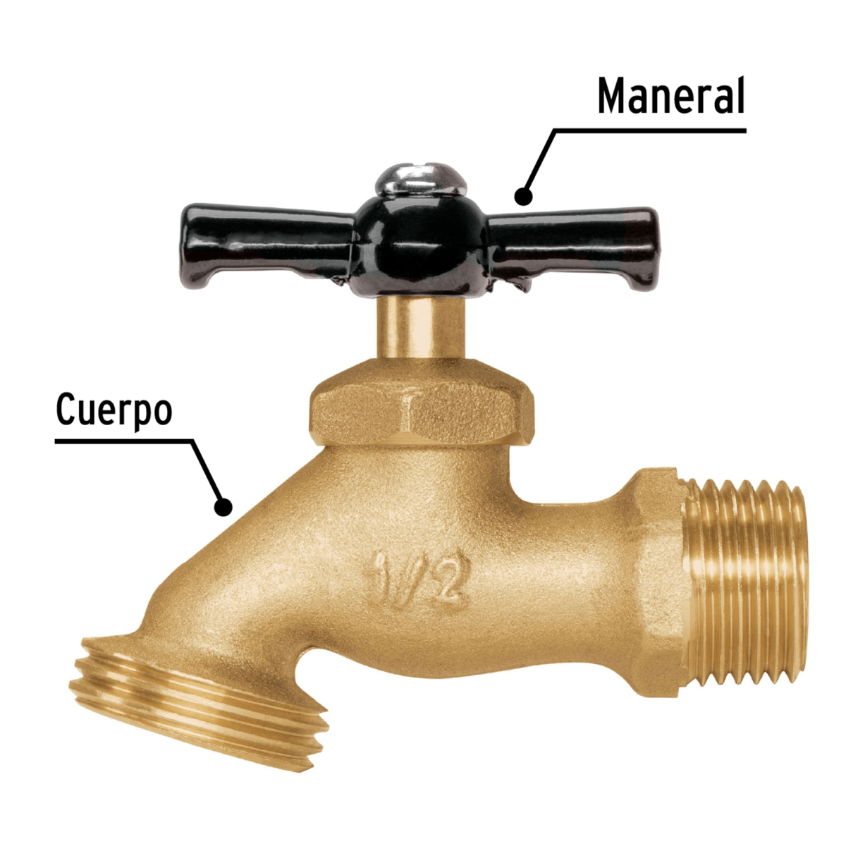 Caño jardín lavandería 1/2