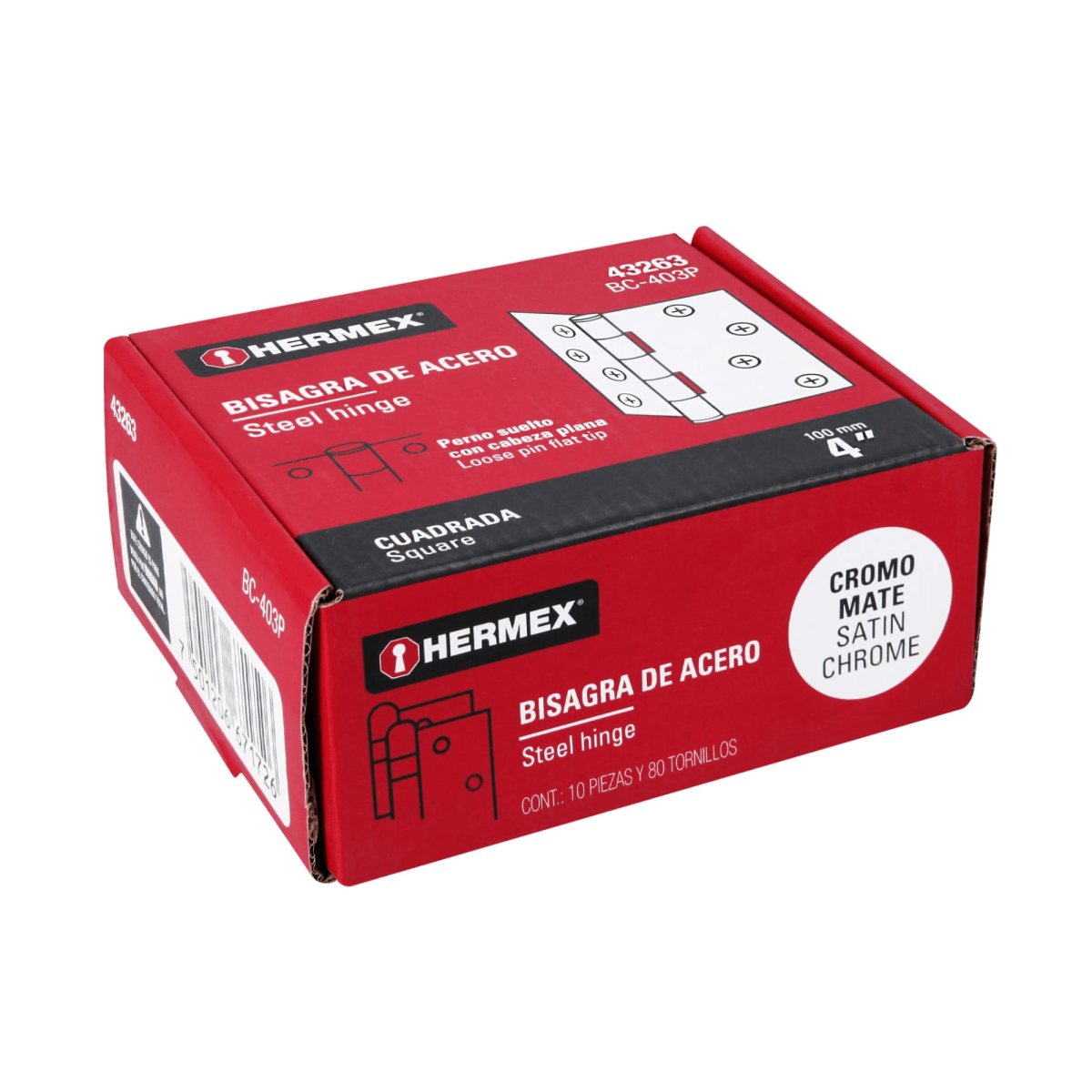 Bisagra cuadrada 4x4 