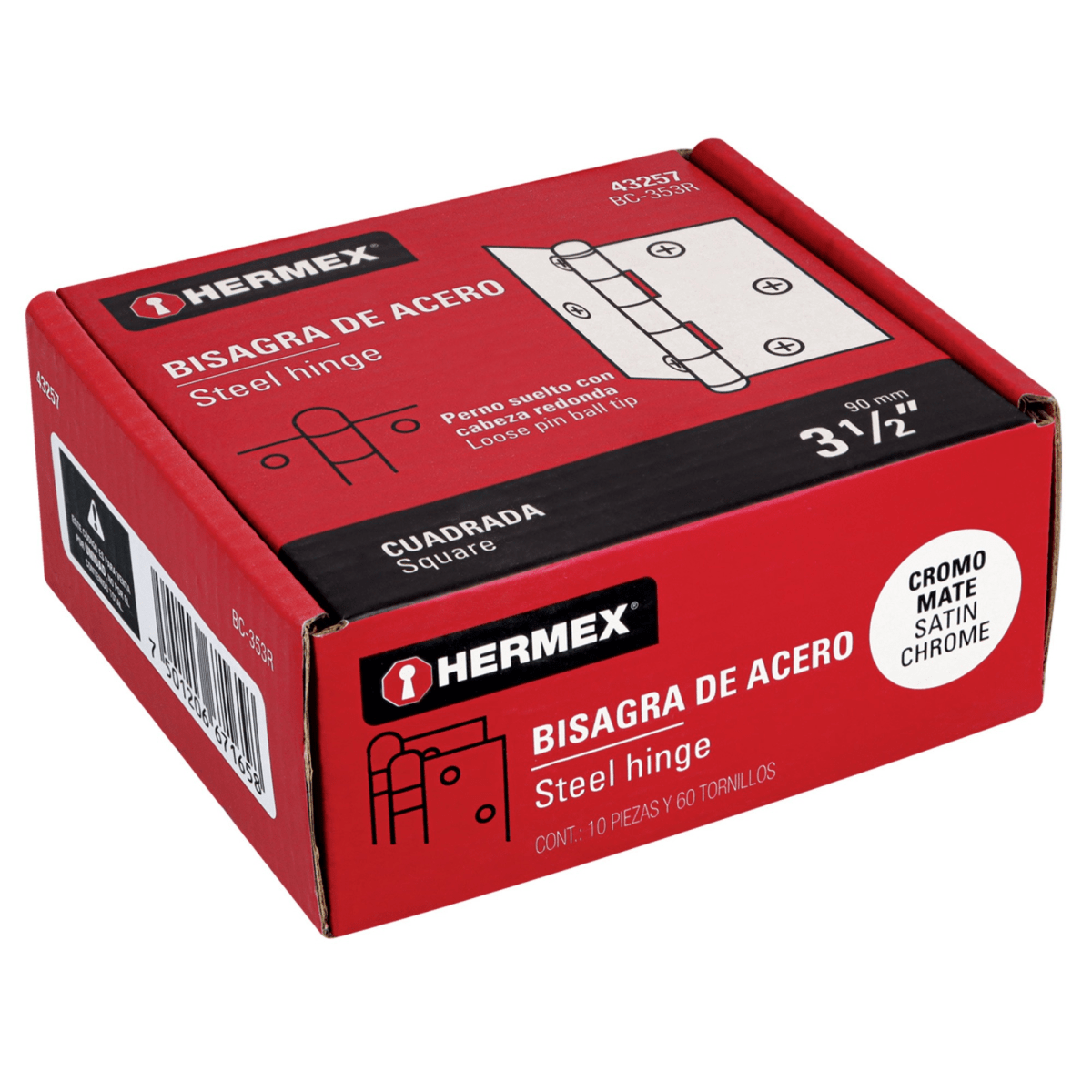 Bisagra cuadrada 3-1/2