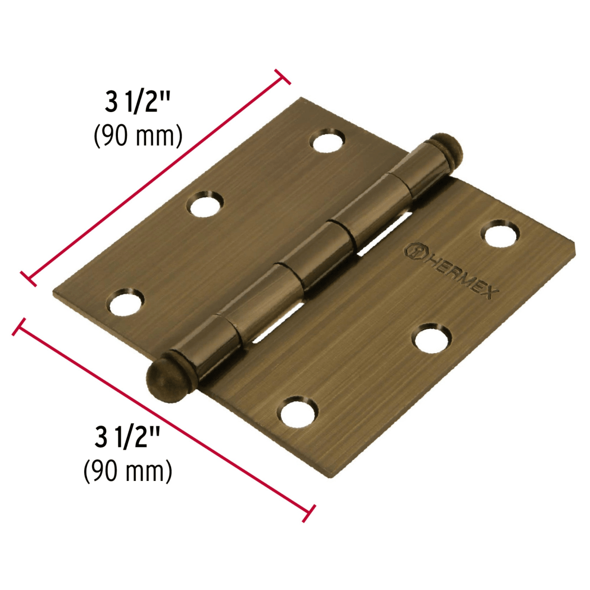 Bisagra cuadrada 3-1/2