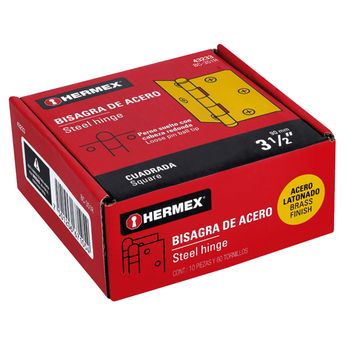 Bisagra cuadrada 3-1/2