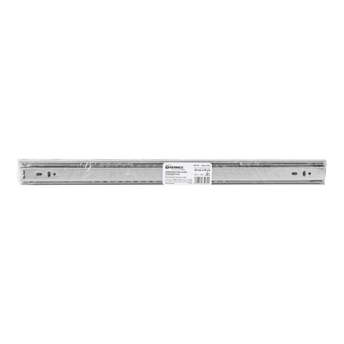 2 correderas extensión 50 cm para cajón HERMEX5