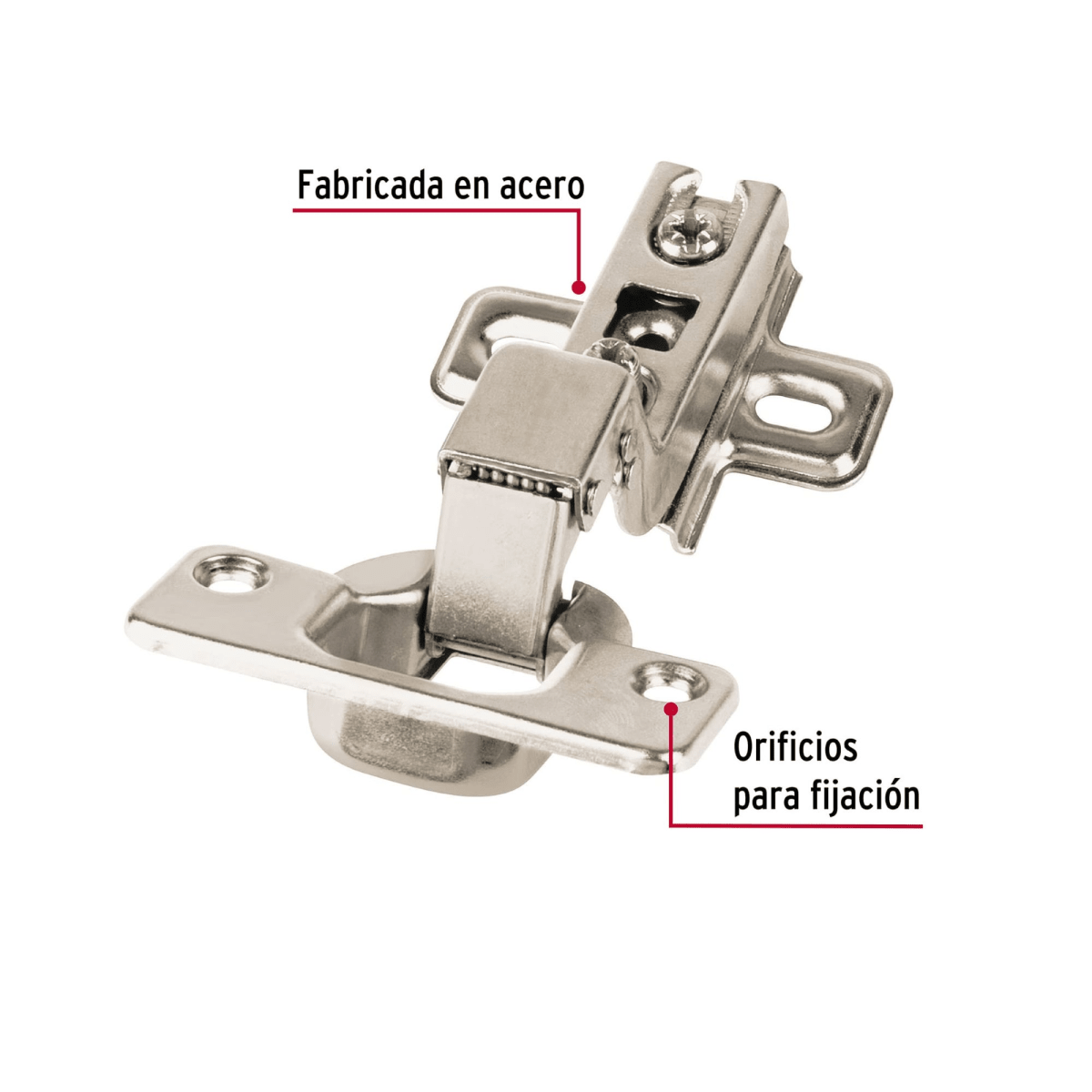 2 bisagras cangrejo cobertura interna 110° Hermex3