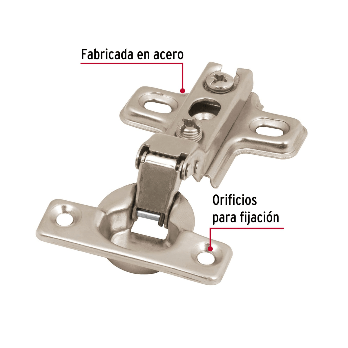 2 bisagras cangrejo cobertura media 95° Hermex3