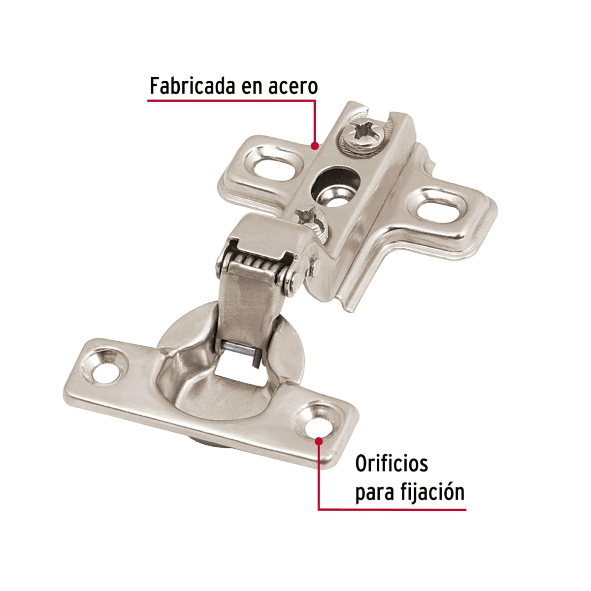 4 bisagras cangrejo cobertura interna 95° Hermex1