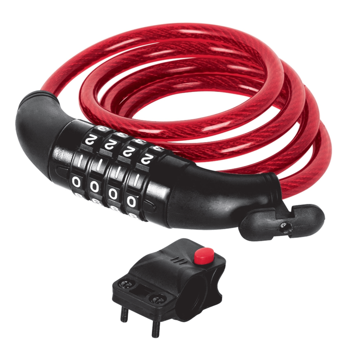 Candado bicicleta  con combinación, 8 mm X 1 m, Hermex1