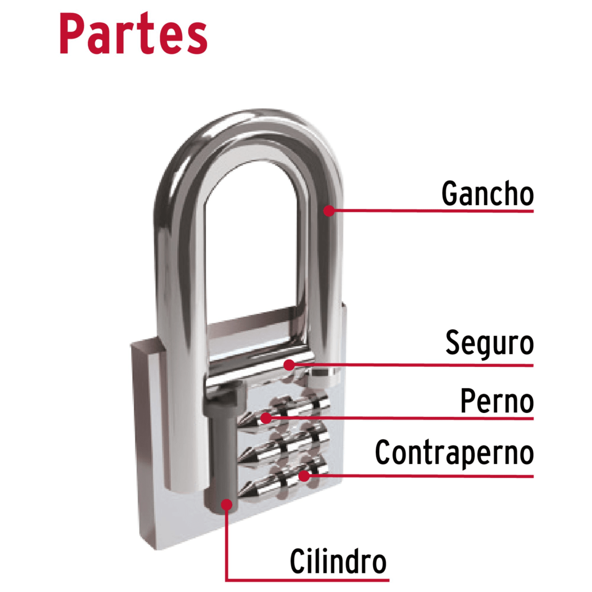 Candado 50 mm, Hermex2