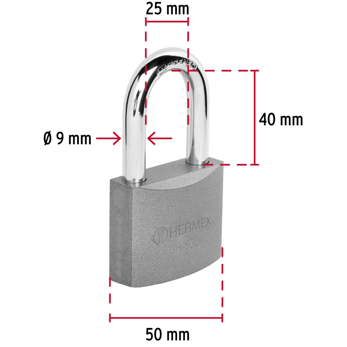 Candado 50 mm, Hermex3