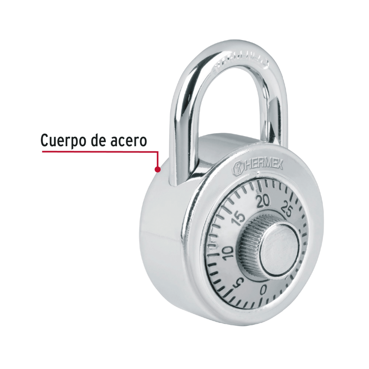 Candado de combinación de disco candado con clave Hermex3