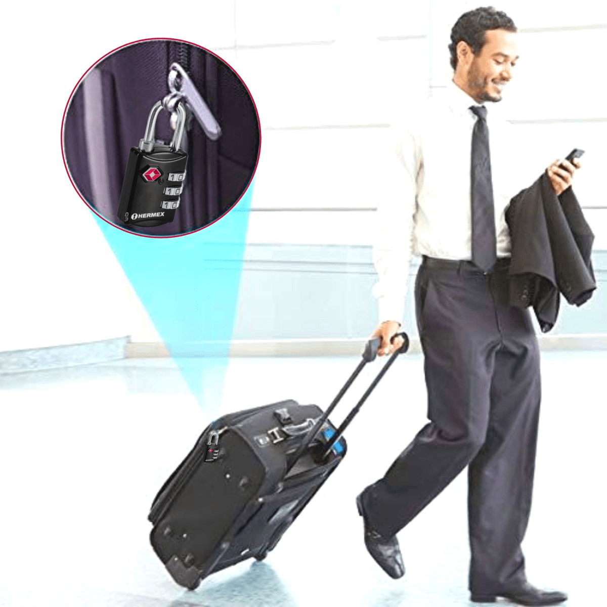 Candado de maleta candado con clave de combinación 27mm Hermex2