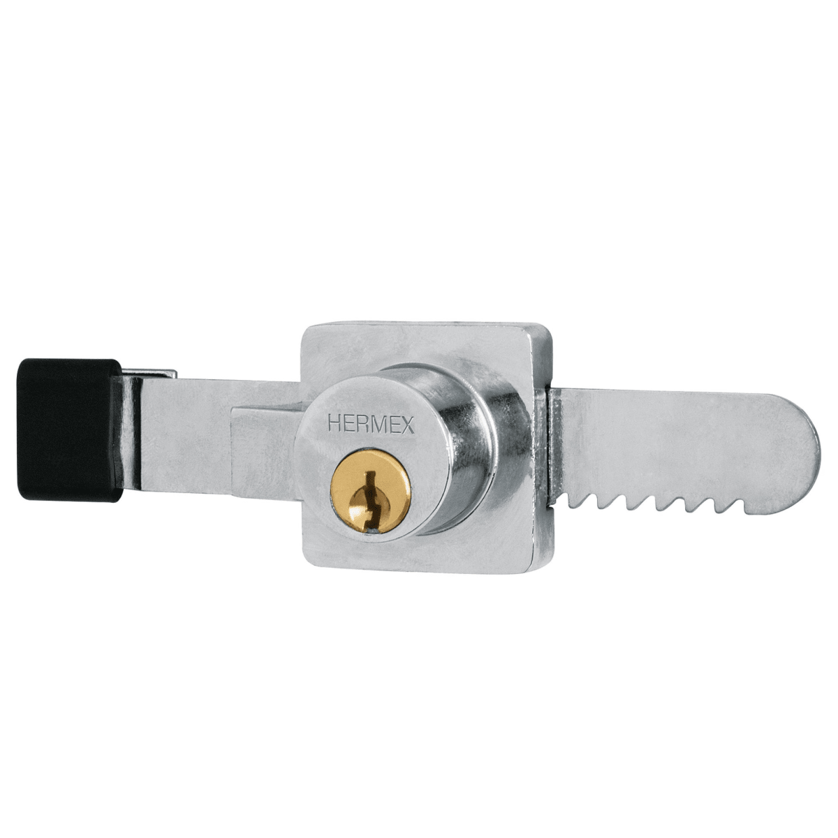Cerradura para vitrina 6 mm, tipo serrucho - HERMEX1