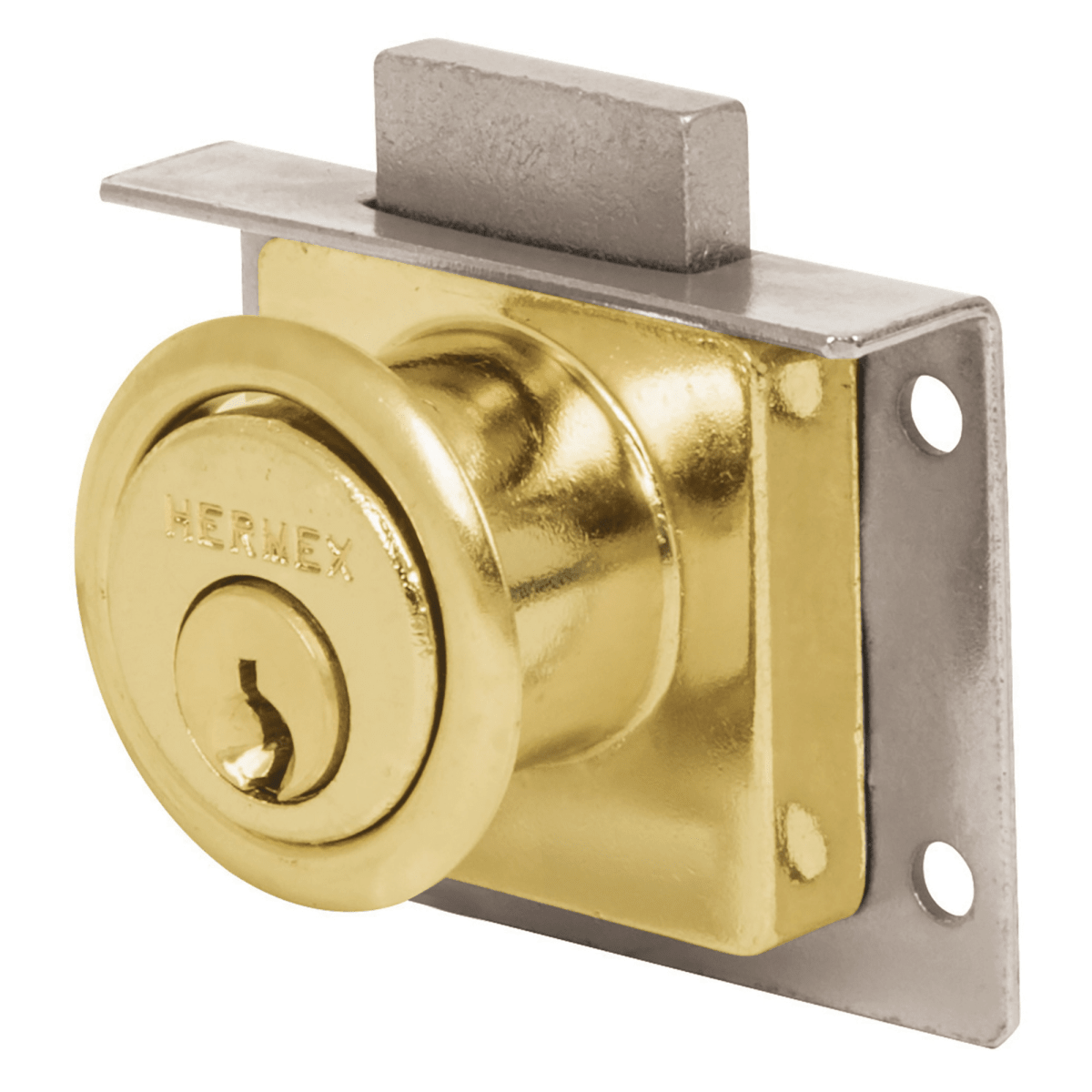 Chapa Cerradura para mueble modelo 24 laton Hermex1