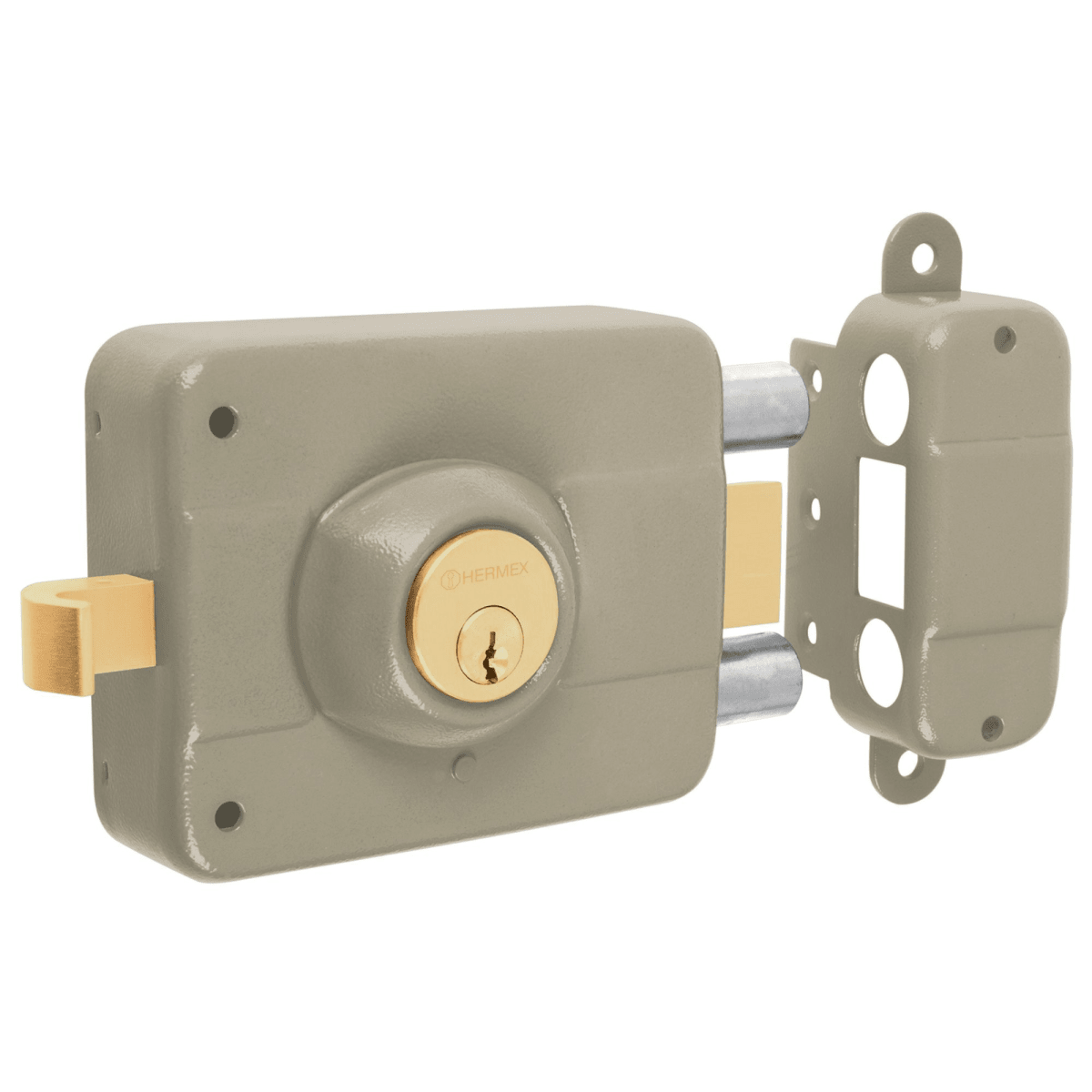 Chapa Cerradura sobreponer derecha doble Hermex1