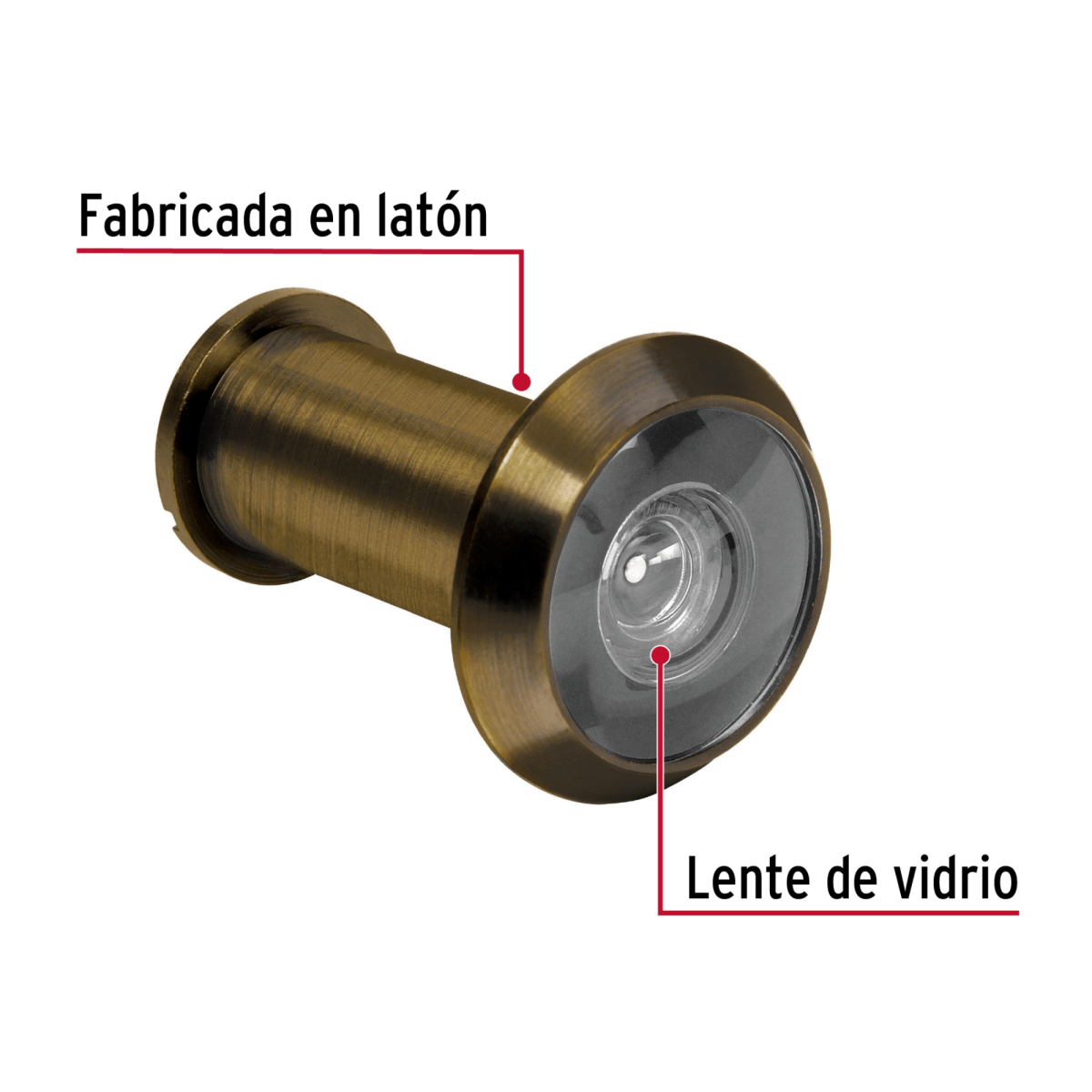 Ojo mágico Mirilla de seguridad Visor para puerta Bronce quemado HERMEX2