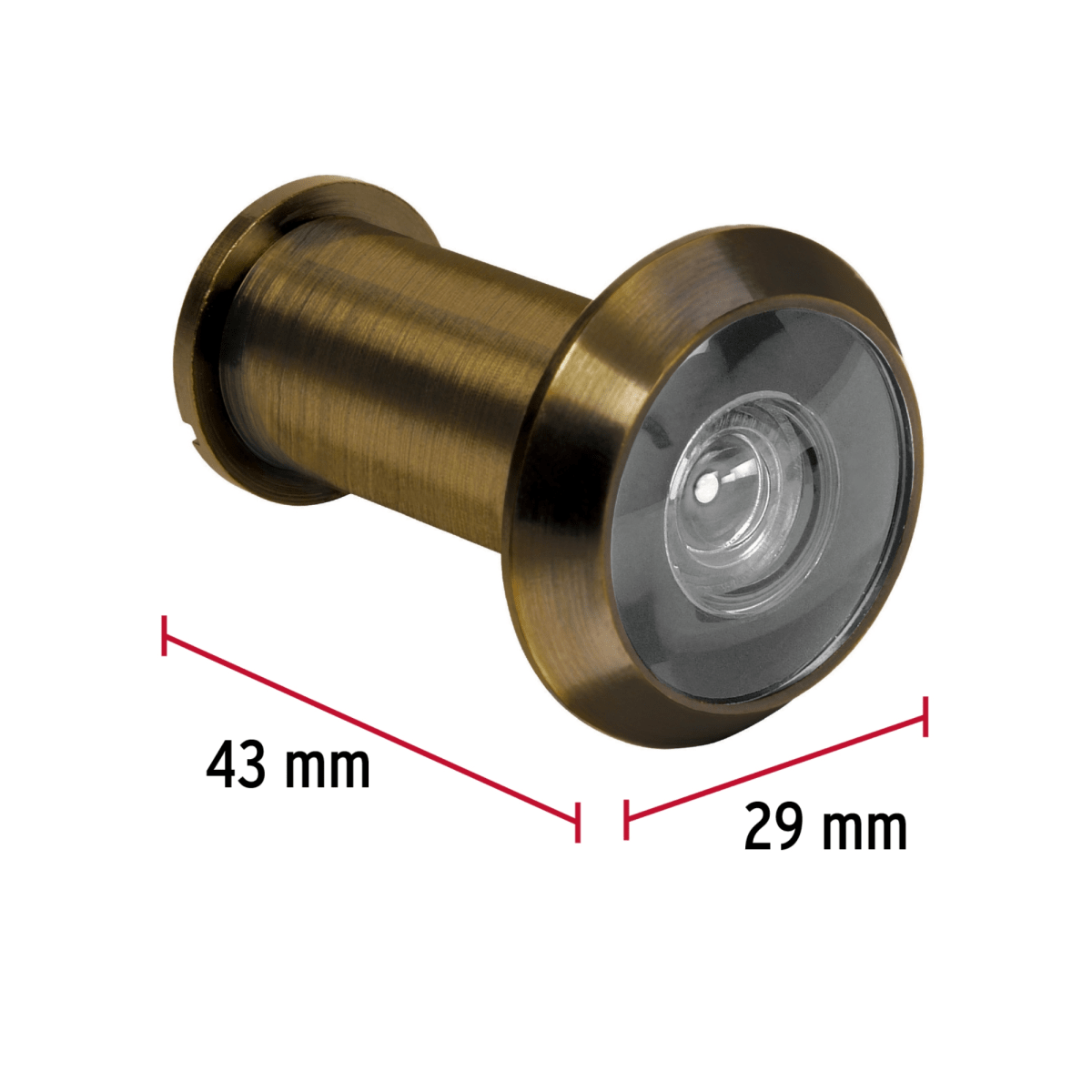 Ojo mágico Mirilla de seguridad Visor para puerta Bronce quemado HERMEX3
