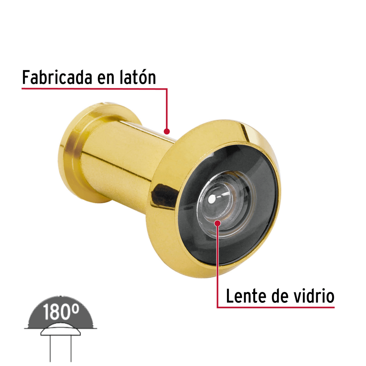 Ojo mágico Mirilla de seguridad Visor para puerta Dorado HERMEX2