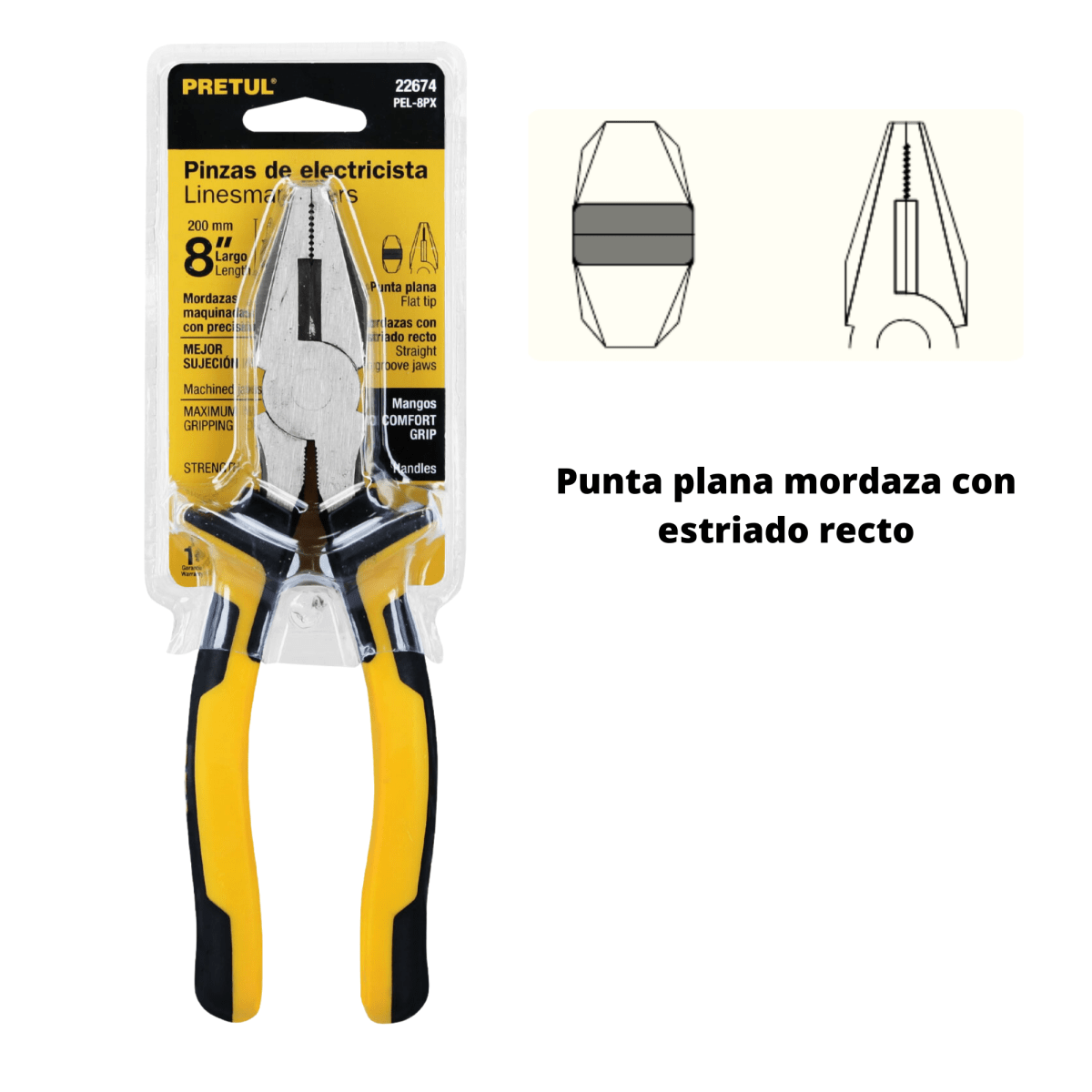 Alicate universal electricista 8 confort grip pretul4