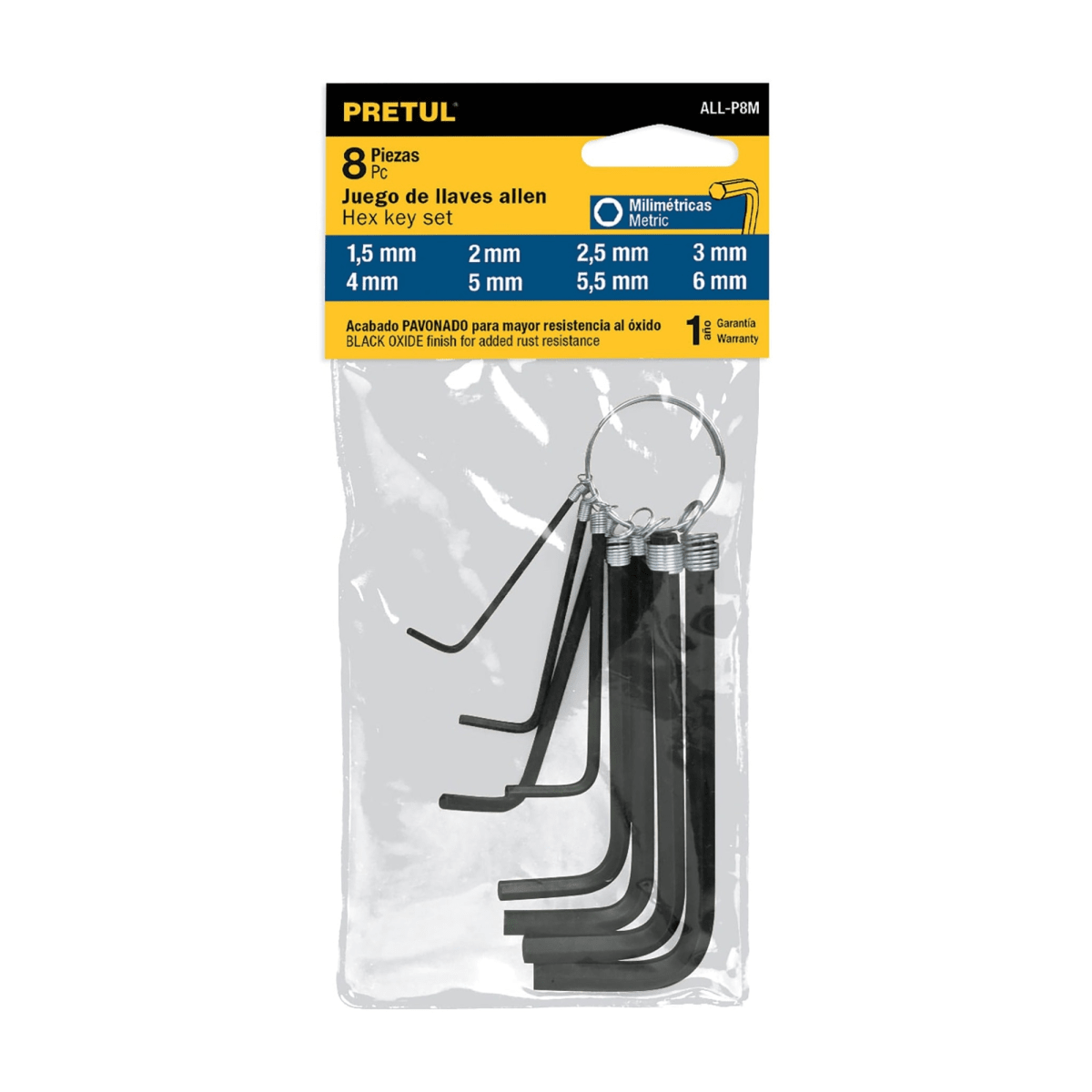 Llaves allen mm Juego de 8 unidades milimetricos pretul Truper5
