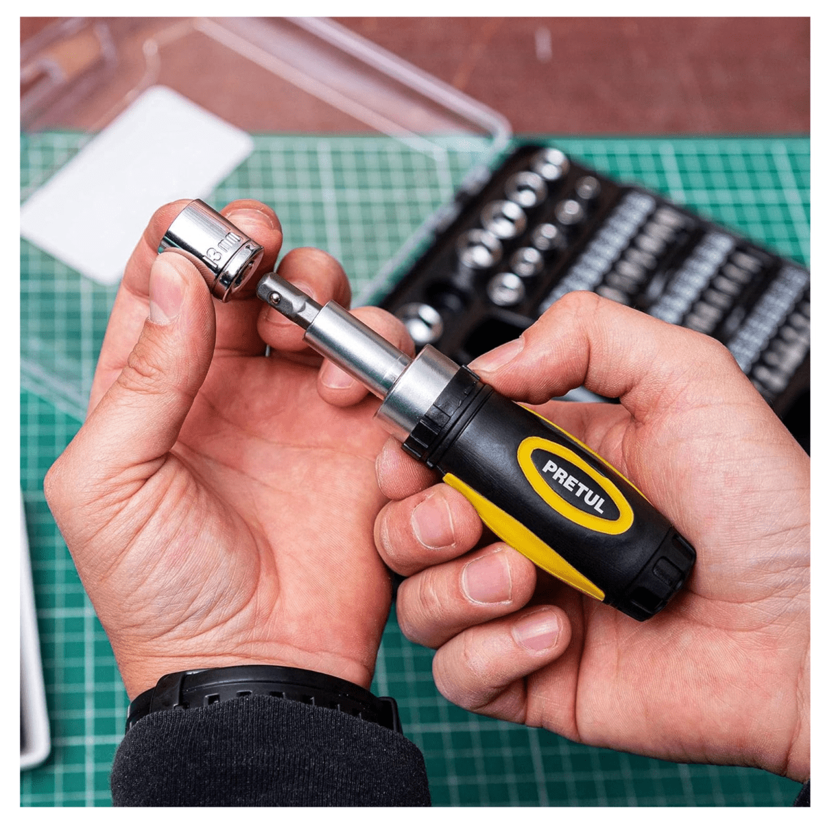 Juego de herramientas dados y puntas 81 piezas pretul6