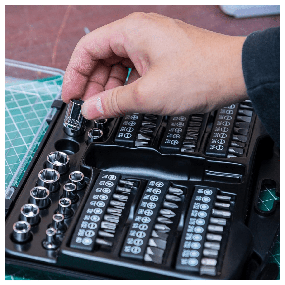 Juego de herramientas dados y puntas 81 piezas pretul7