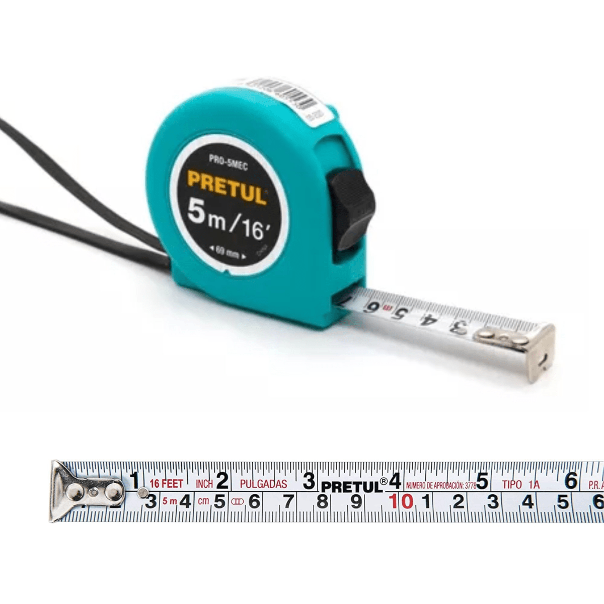Wincha cinta métrica 5m Verde Agua Pretul2