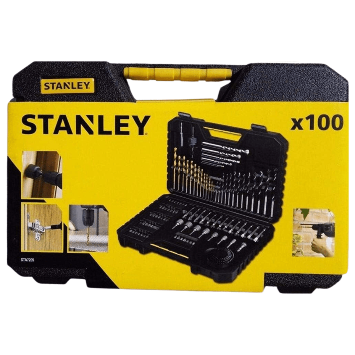TALADRO PERCUTOR INALAMBRICO BRUSHLESS 20V SET 100 PUNTAS Y BROCAS STANLEY7