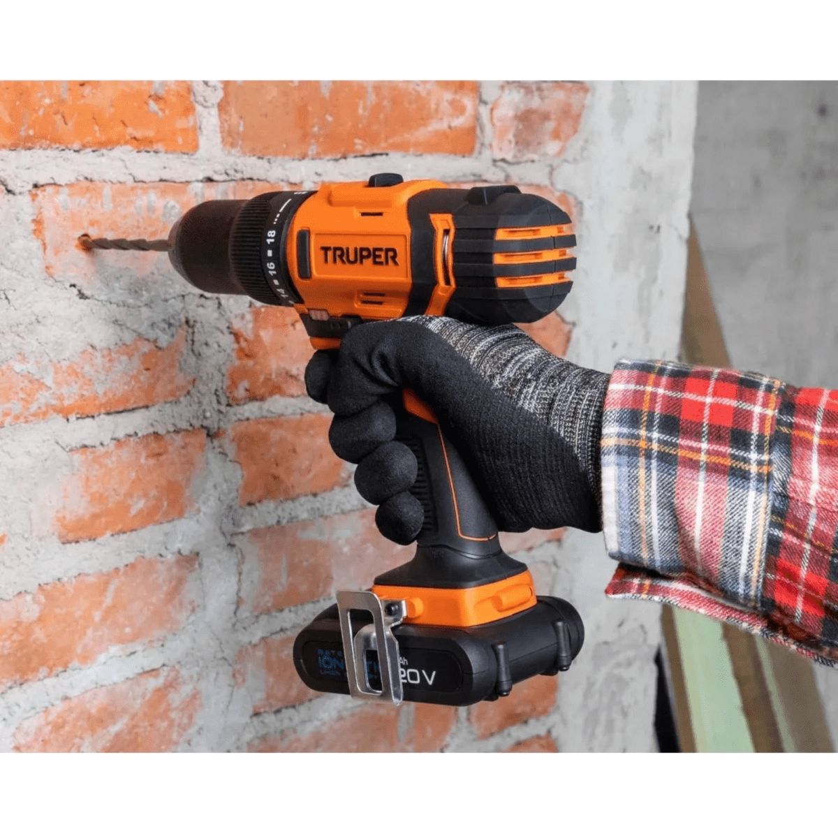 Taladro percutor inalámbrico 20V 3 funciones 1/2