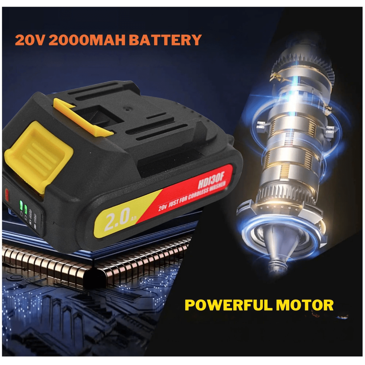Hidrolavadora inalámbrica 20V Alta Presión LIMPIEZA PROFUNDA FERTON4