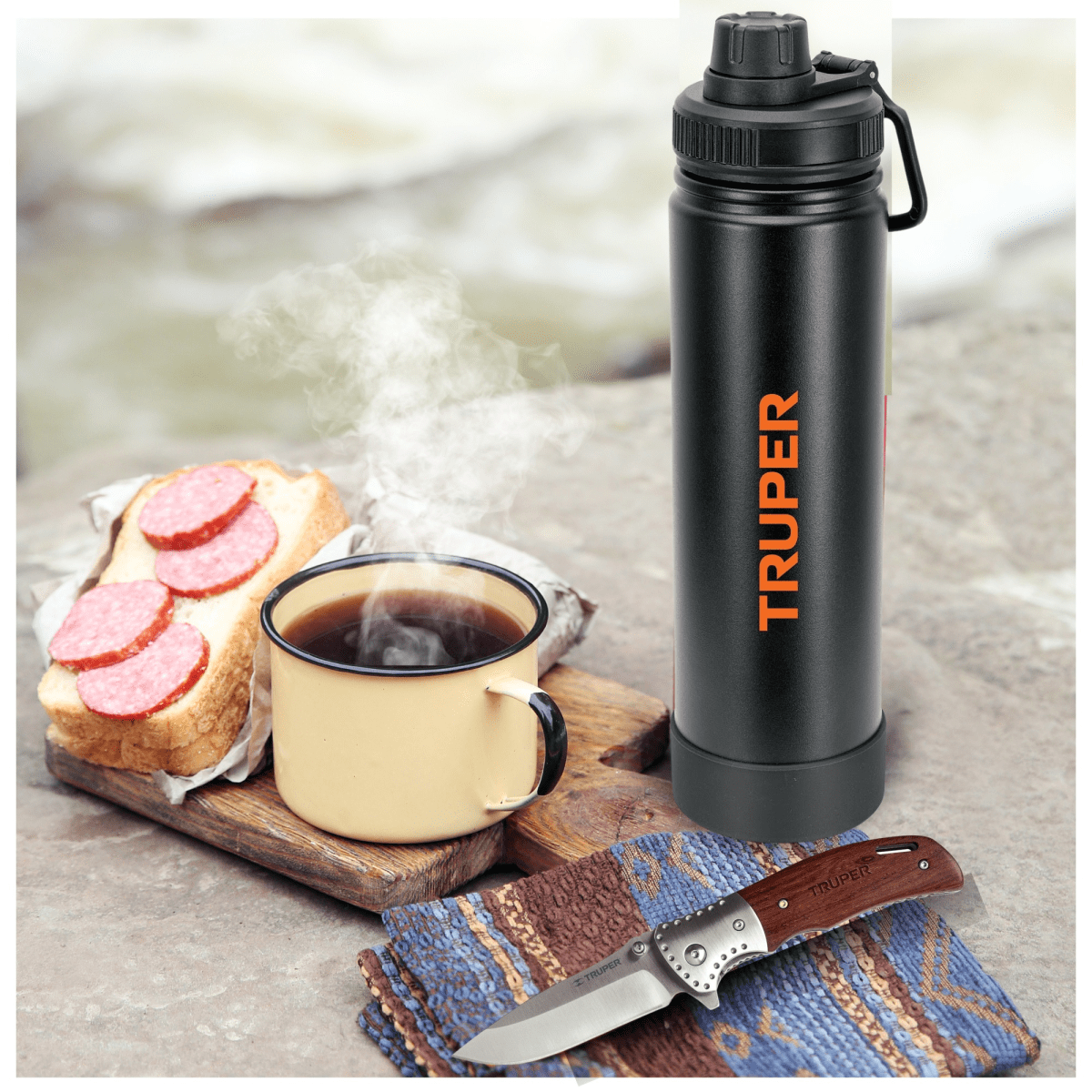 TERMO ACERO INOXIDABLE AGUANTA 48 HORAS CAMPING GYM TRUPER5