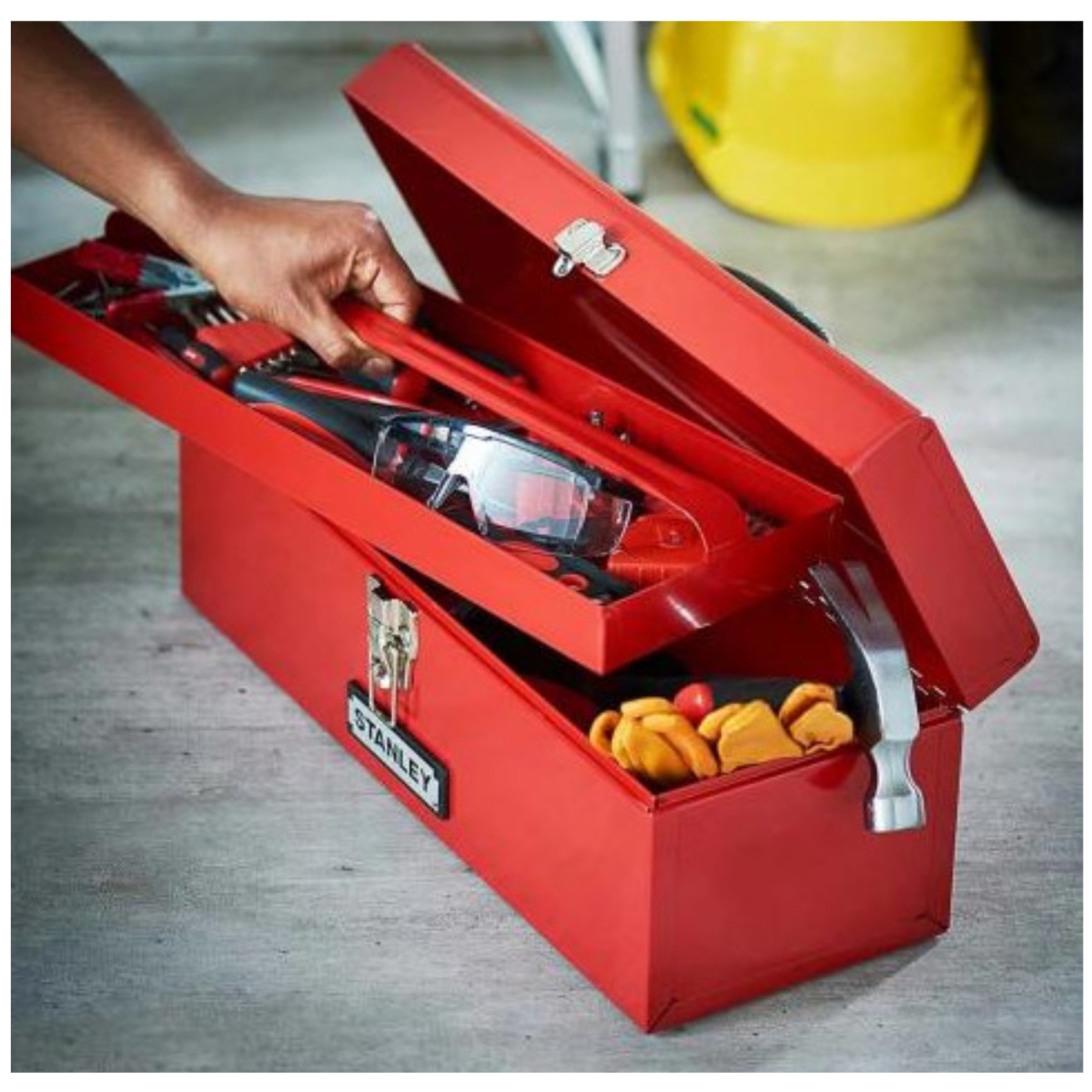 Caja Metálica con Bandeja caja de herramienta uso rudo2