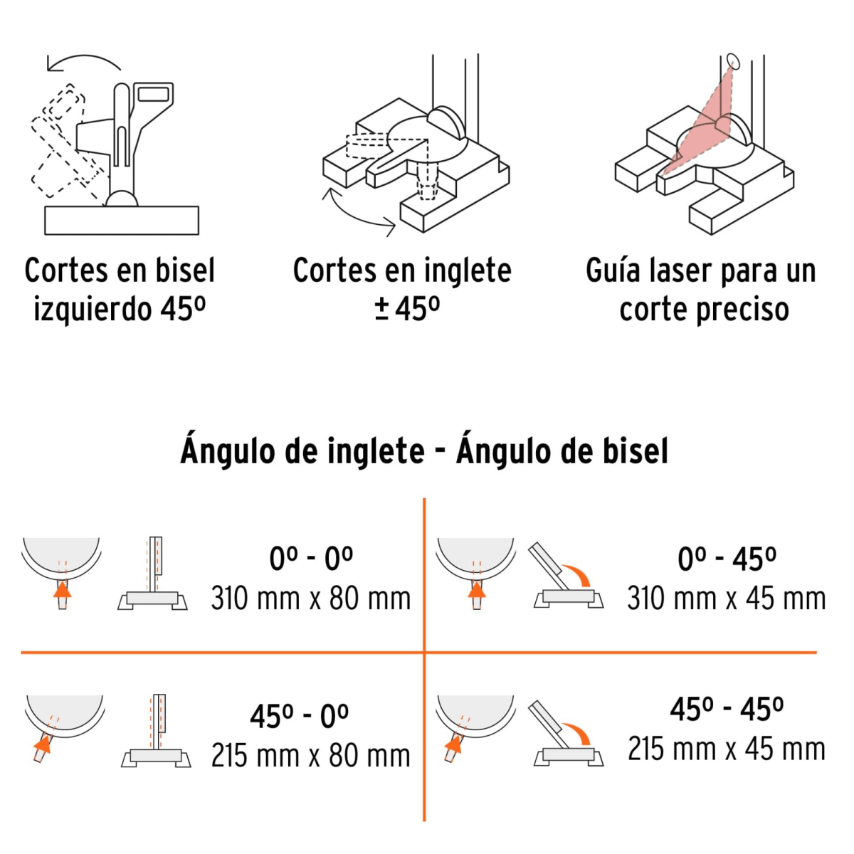 Sierra ingleteadora telescópica 1800W corte madera y aluminio 2 1/2 HP4