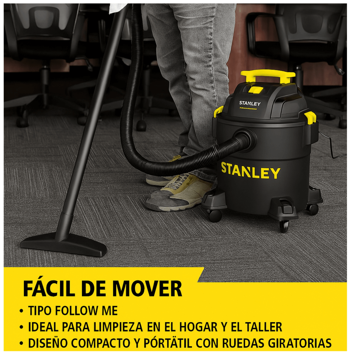 Aspiradora de polvo y liquido 23L 1100W SL19402P STANLEY2