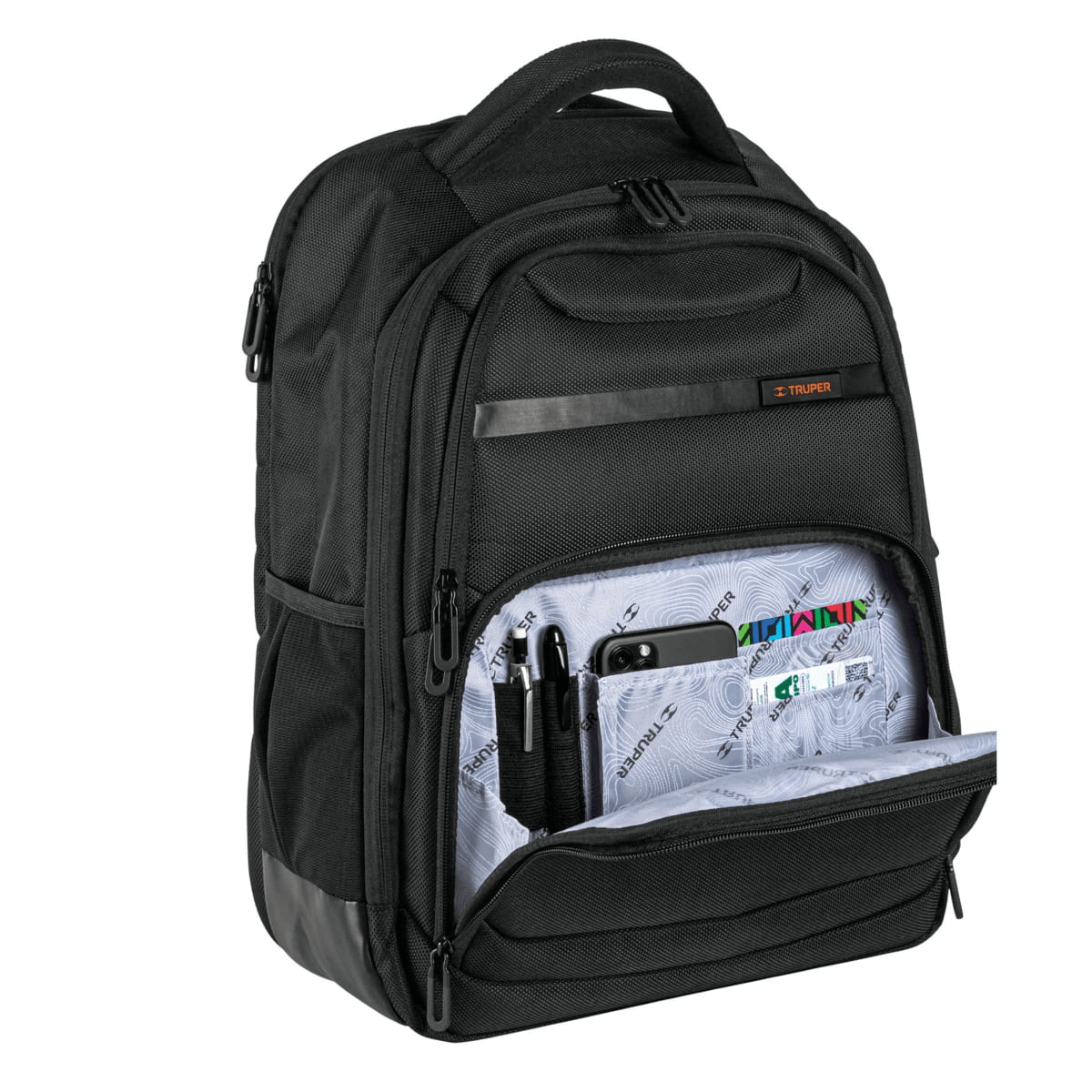 Mochila porta laptop Truper USB Mochila de Hombre - Negro / L6