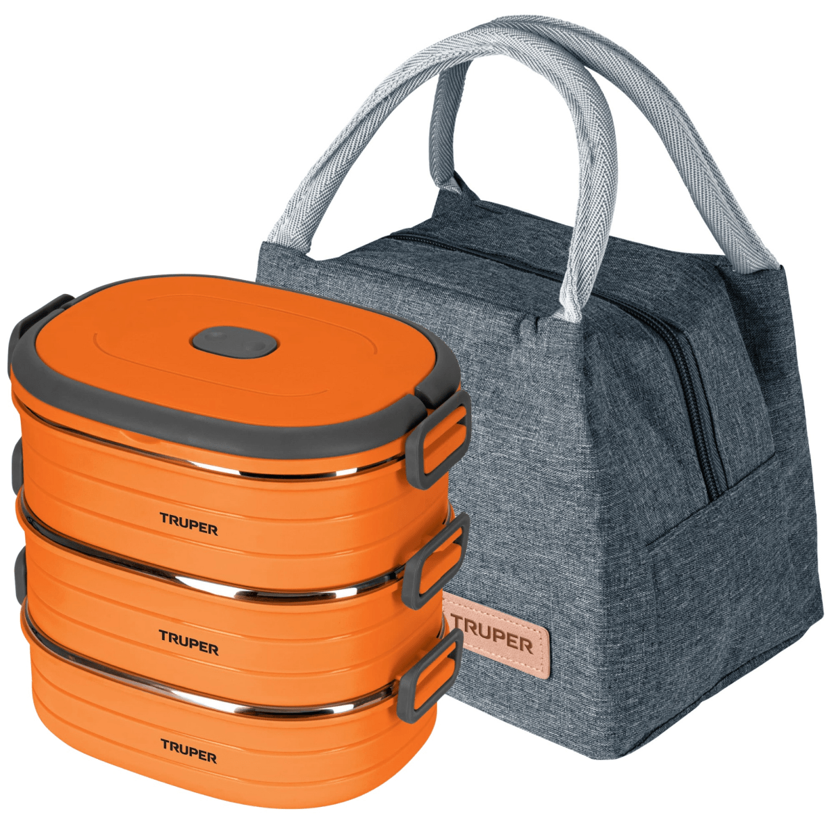 Lonchera térmica portamienda  de acero inoxidable, Truper1
