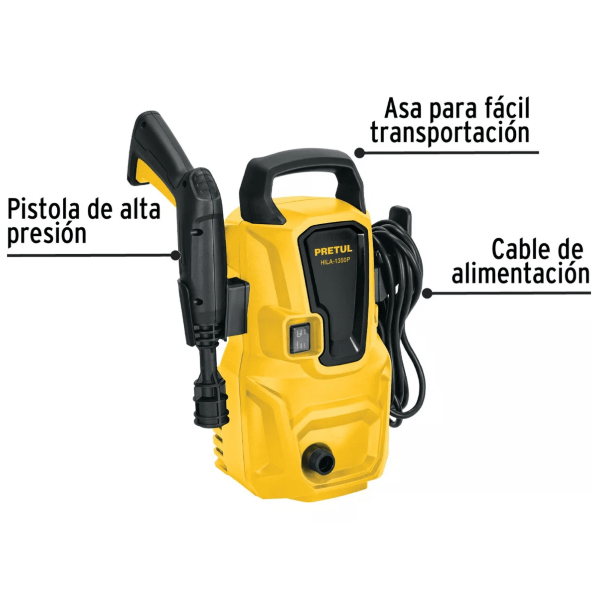 Hidrolavadora portátil 1350 PSI HILA-135P Pretul4