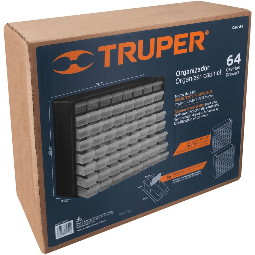 Organizador 64 compartimientos truper6