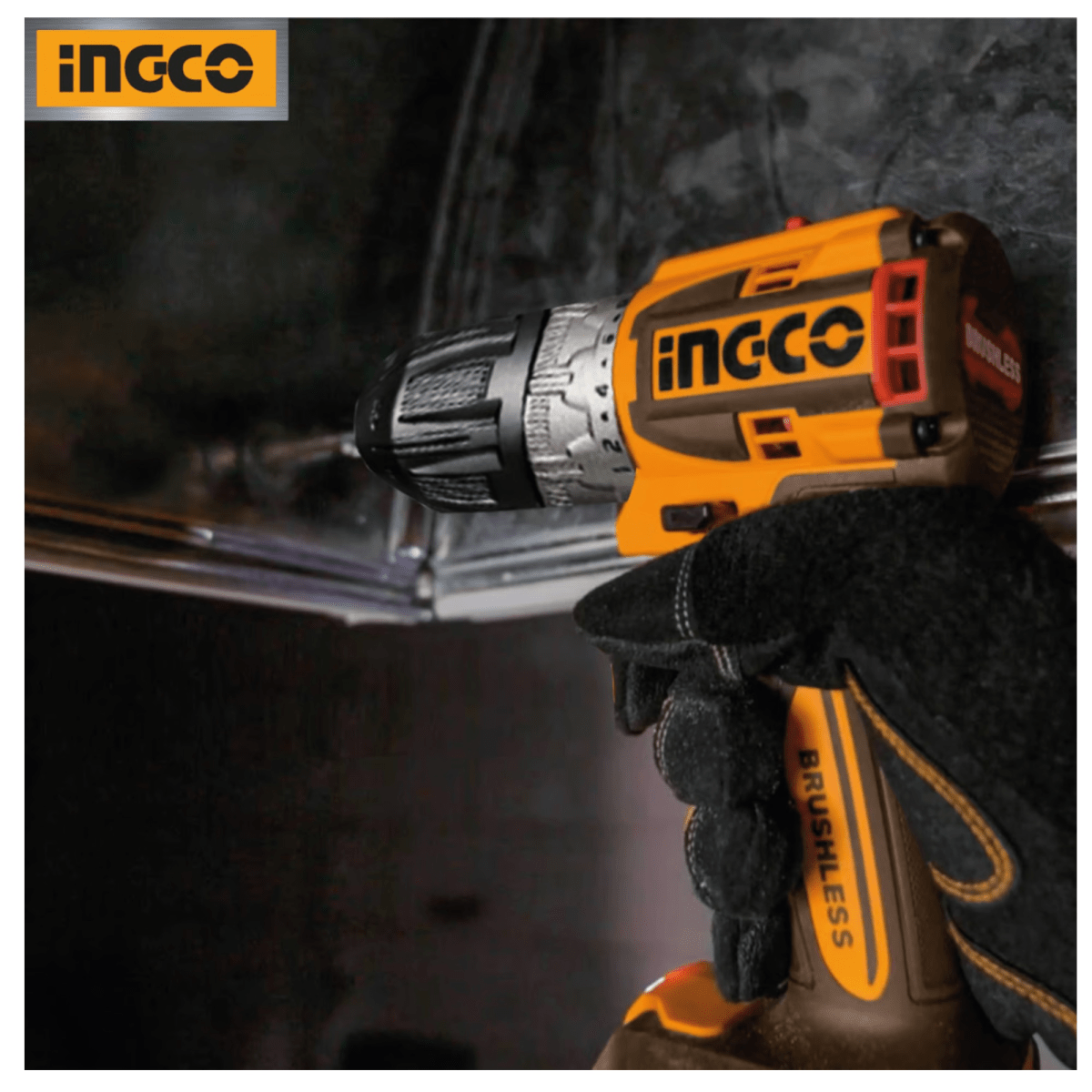 COMBO TALADRO INALAMBRICO 20 BRUSHLESS + LLAVE DE IMPACTO  INGCO7