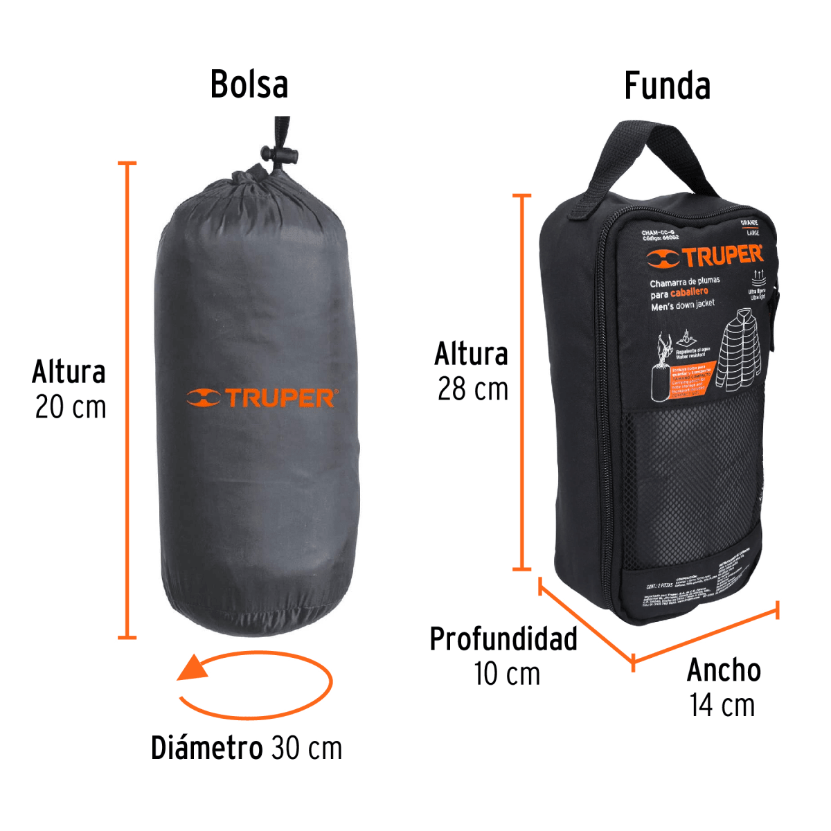 Casaca De Plumas Impermeable para Caballero Truper5