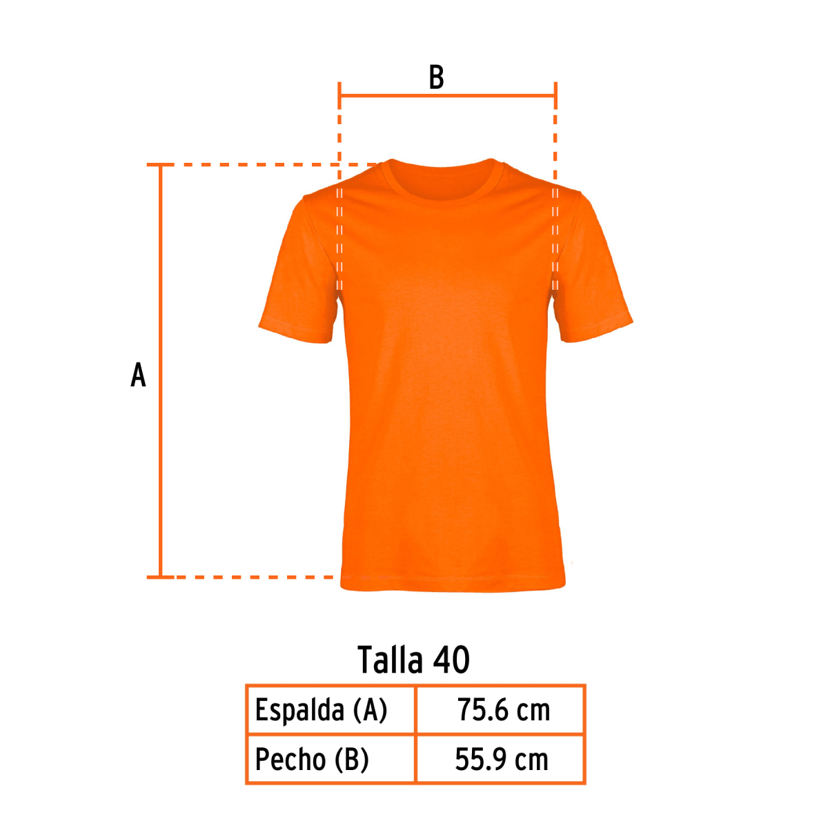 Polo oversize Naranja Truper de algodón4