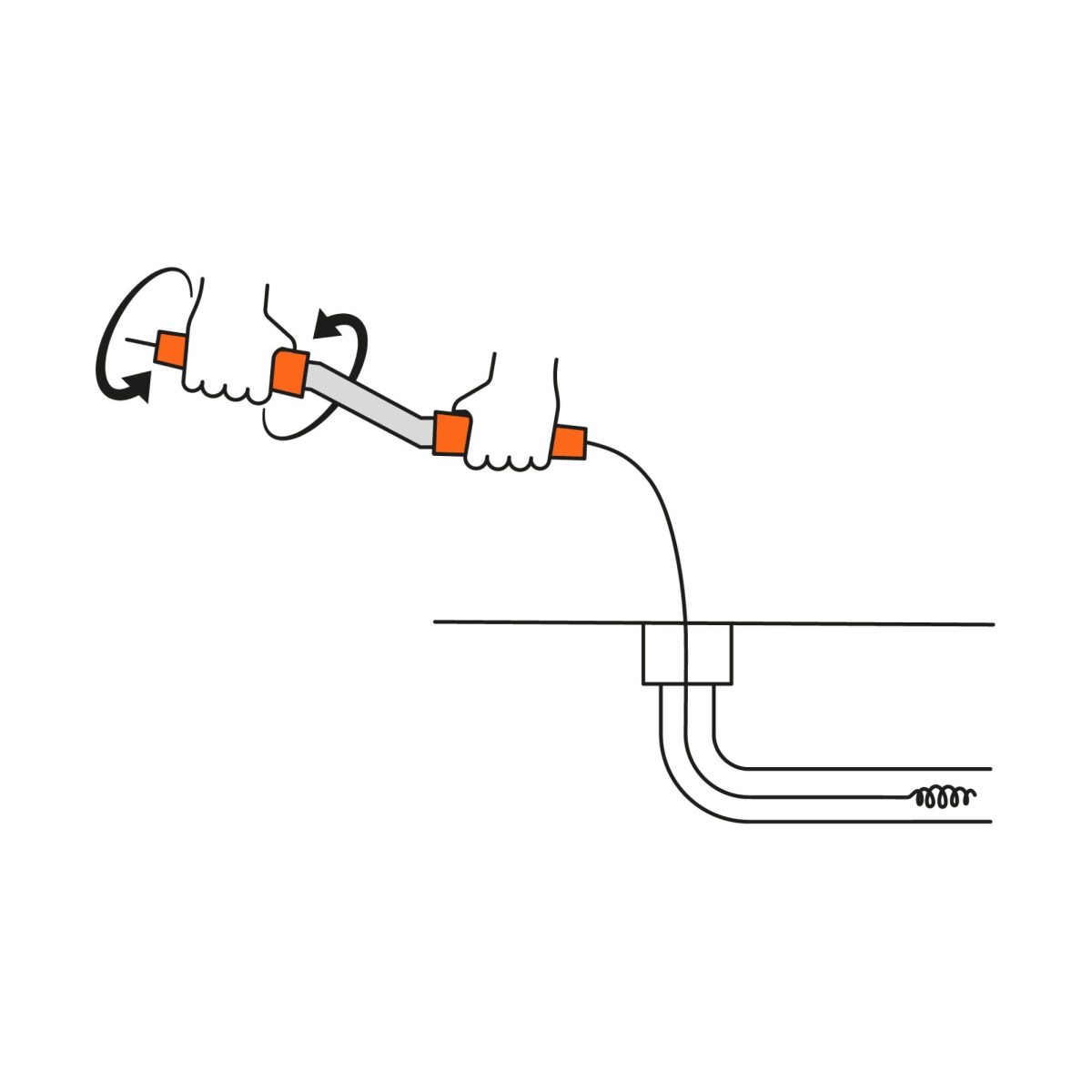 Desatorador de drenaje y tuberías de 15 m tipo barreno con manivela4