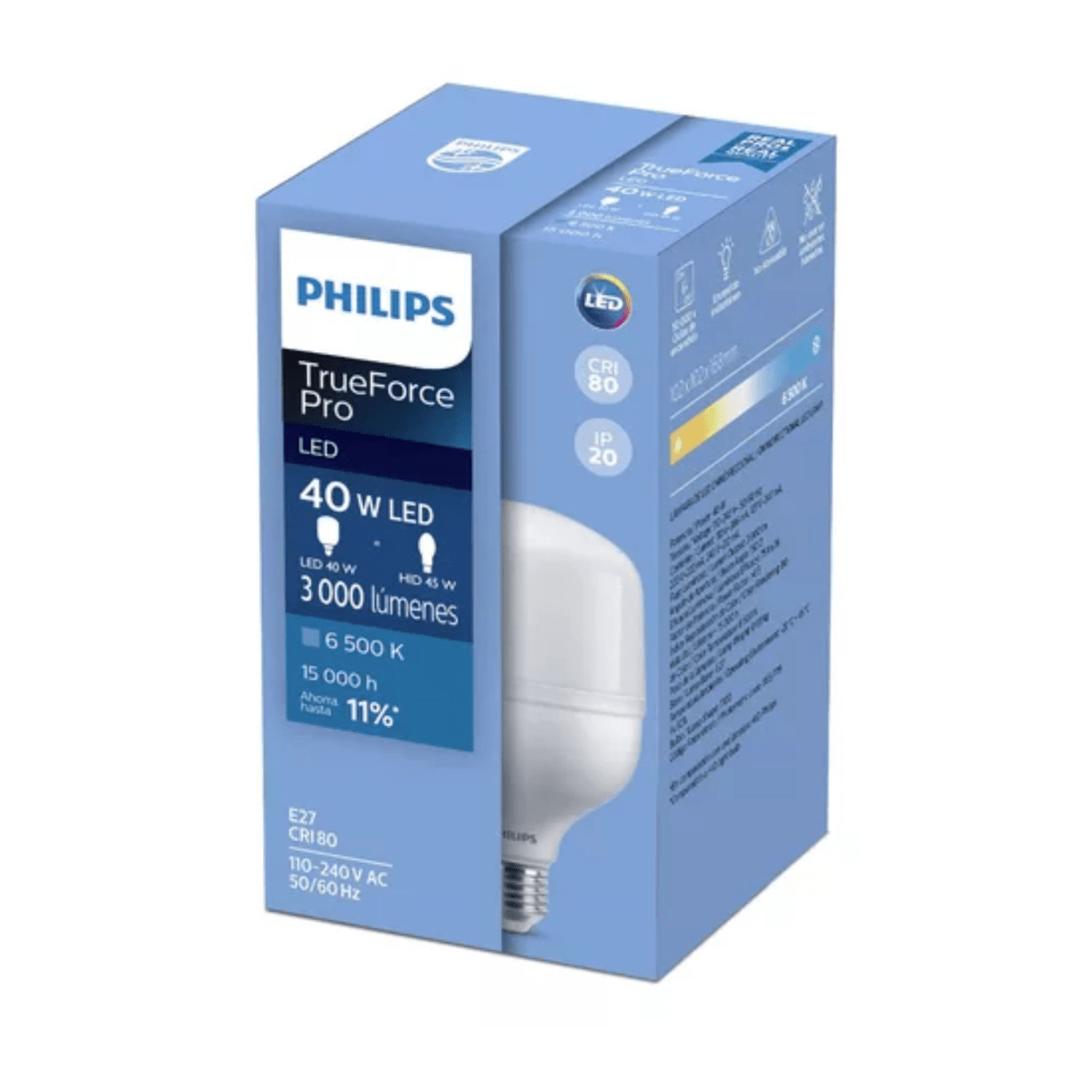 FOCO LED TRUEFORCE PHILIPS 40W 4K LÚMENES LUZ FRÍA3