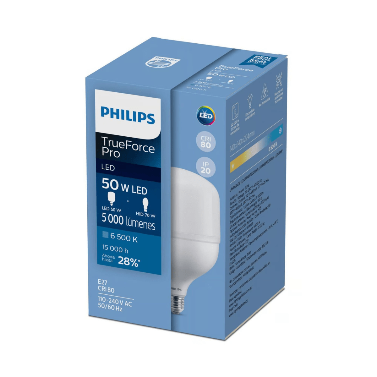 FOCO LED TRUEFORCE PHILIPS 50W 5K LÚMENES LUZ FRÍA3