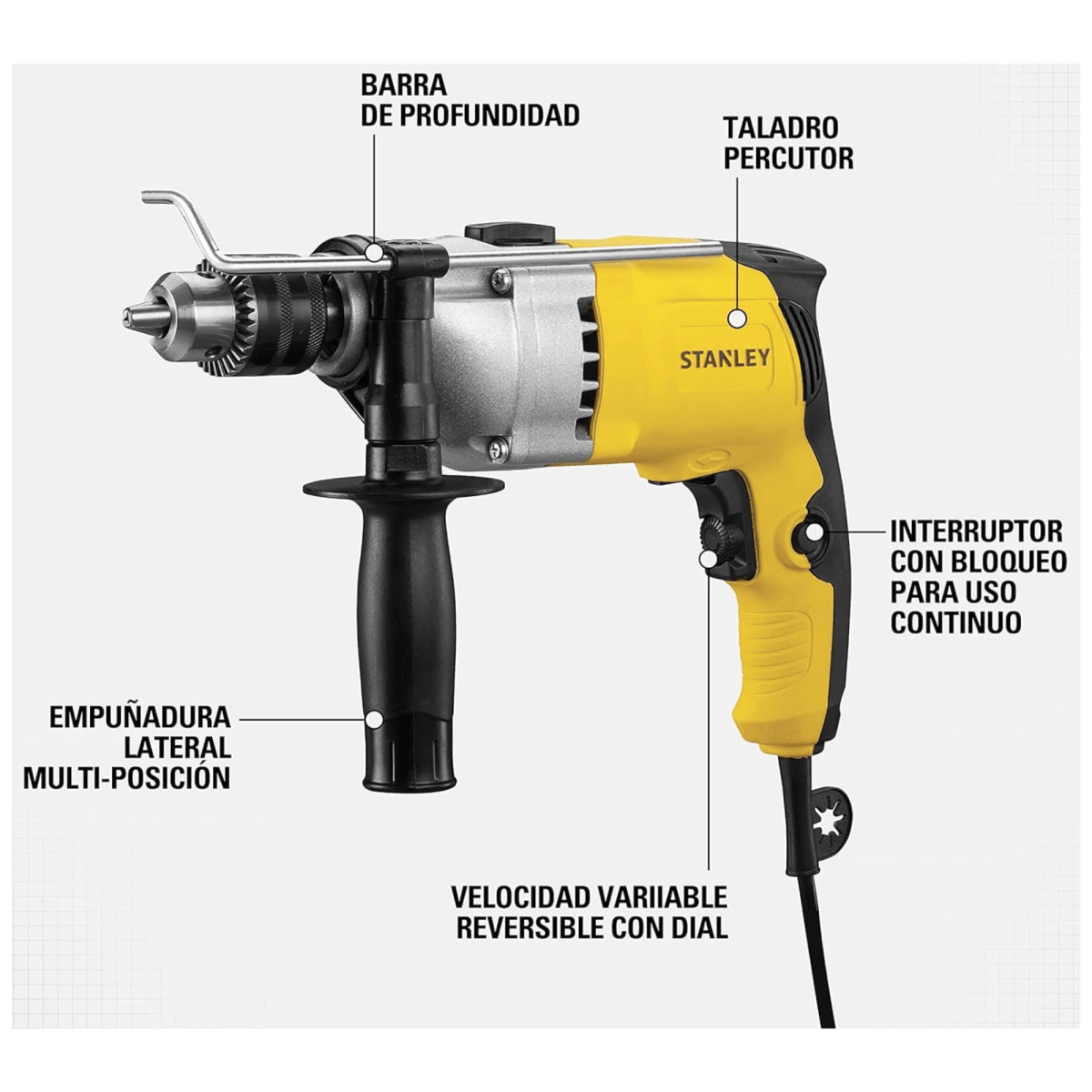 Taladro Percutor Eléctrico 1/2