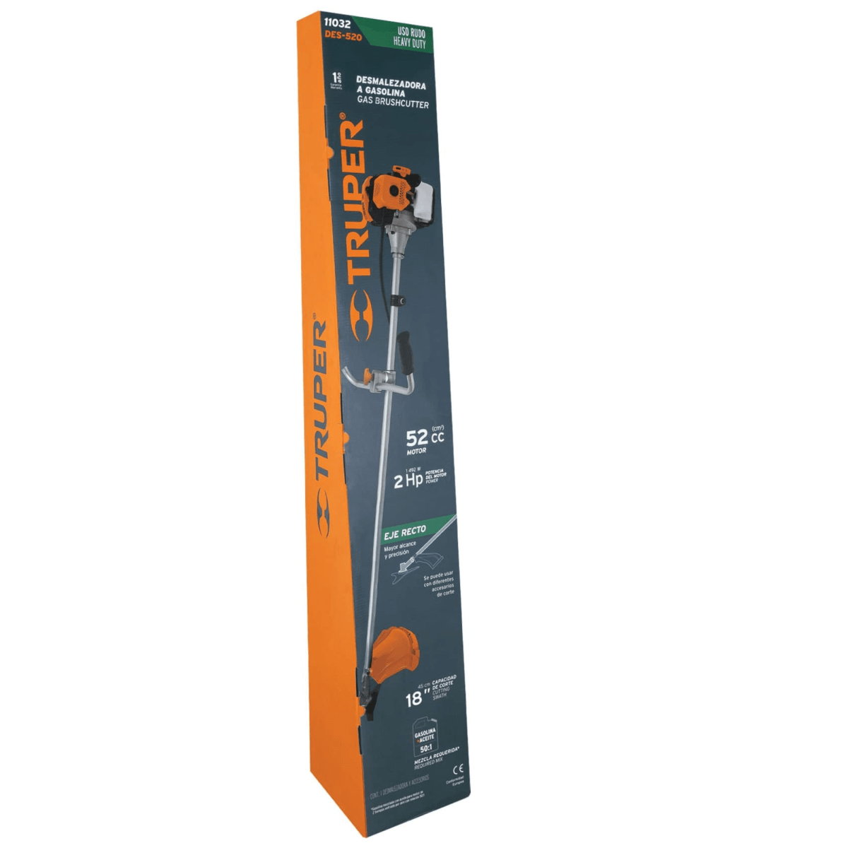 Desbrozadora podadora motoguadaña 2HP gasolina 18 Pulgada Truper5