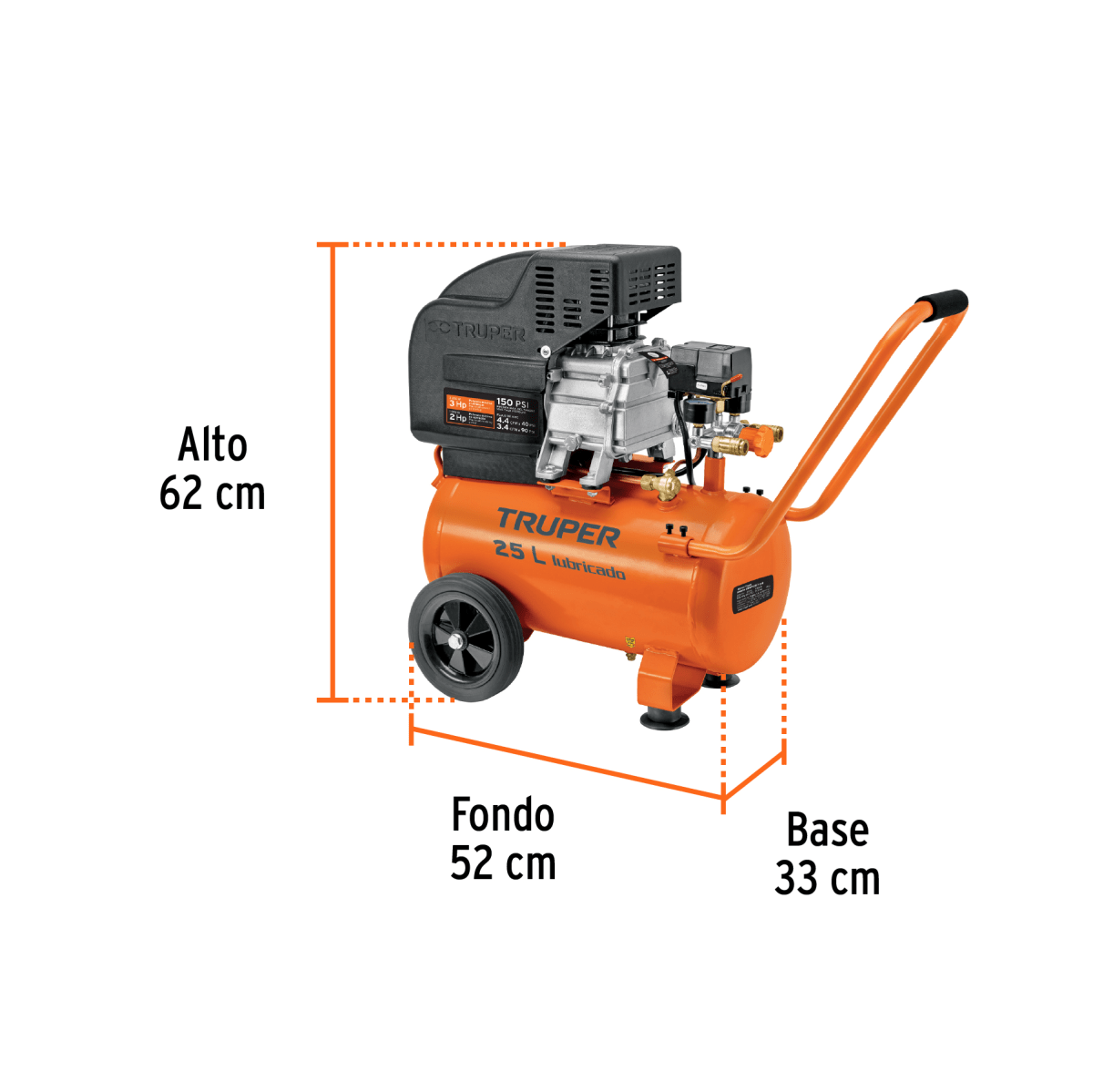 Compresora de Aire  25L Truper4