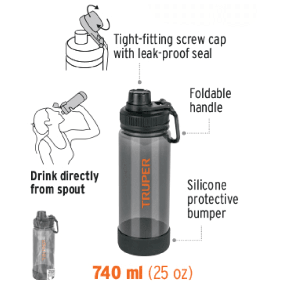 TOMATODO 740 ml PREMIUM BLACK TRUPER5