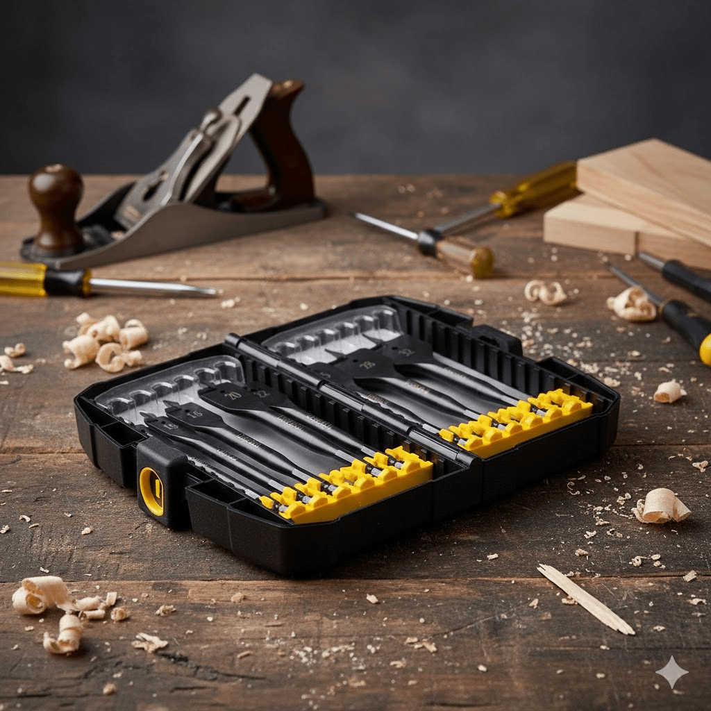 BROCAS PALETA 1/4' HEX 8 PZS PARA MADERA DEWALT2