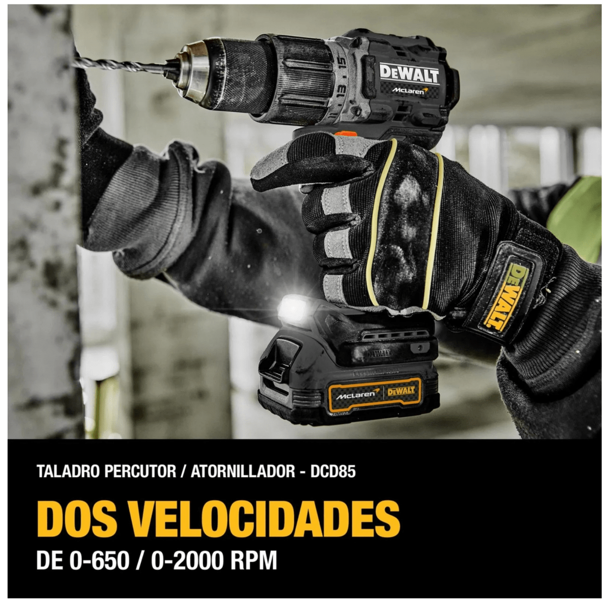 Taladro percutor atornillador de impacto inalambrico Brushless McLaren Dewalt3